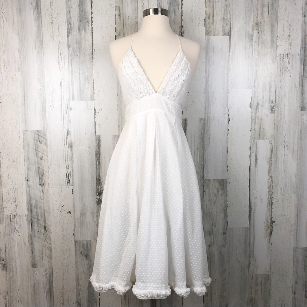 J CREW HALTER POLKA DOT DRESS